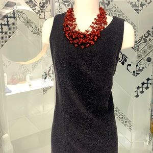 Made in 🇧🇬VTG 90’ Tribal Sleeveless Grey Boucle Dress